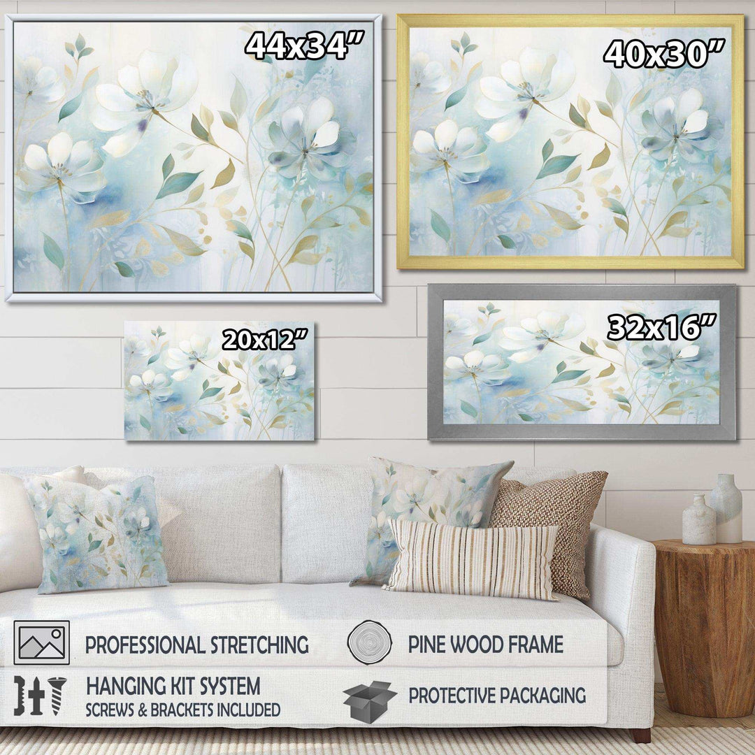 Blue Botanical Rhythms I - Modern Wall Art Prints