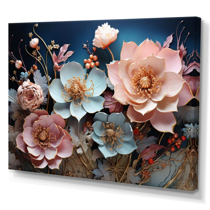 Blue Enchanted Gardens I - Modern Wall Art Prints