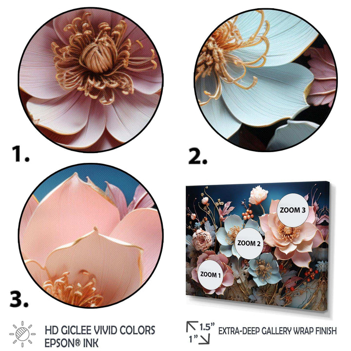 Blue Enchanted Gardens I - Modern Wall Art Prints