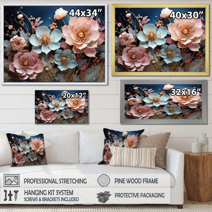 Blue Enchanted Gardens I - Modern Wall Art Prints