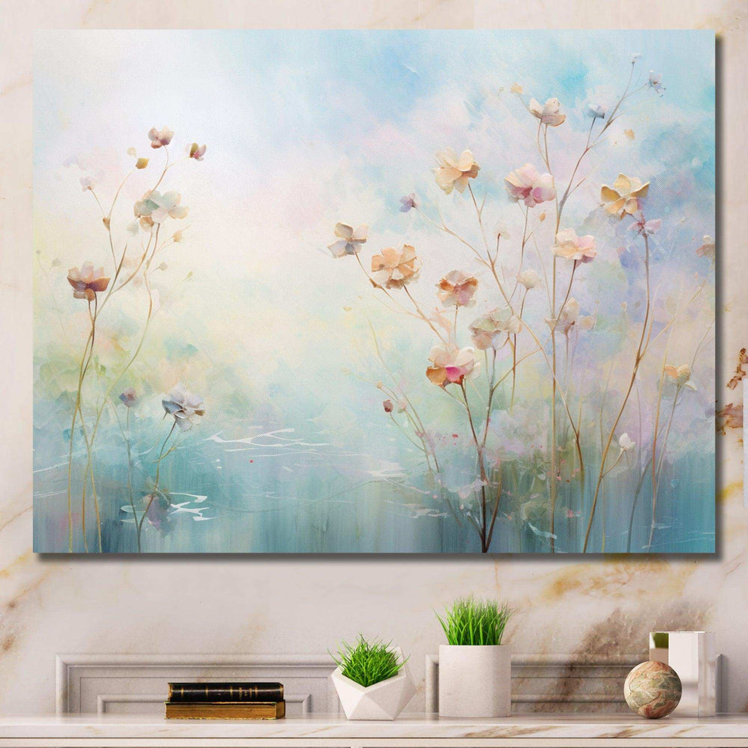 Blue Enchanted Gardens II - Modern Canvas Wall Art