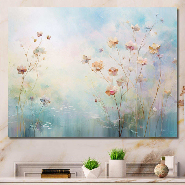 Blue Enchanted Gardens II - Modern Canvas Wall Art