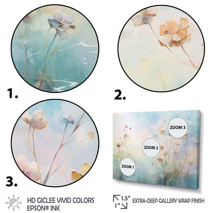 Blue Enchanted Gardens II - Modern Canvas Wall Art