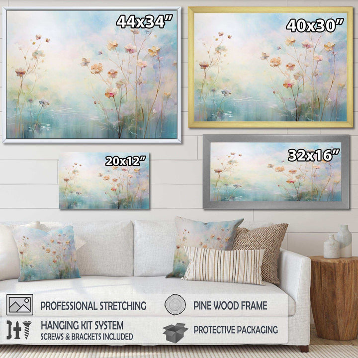 Blue Enchanted Gardens II - Modern Canvas Wall Art