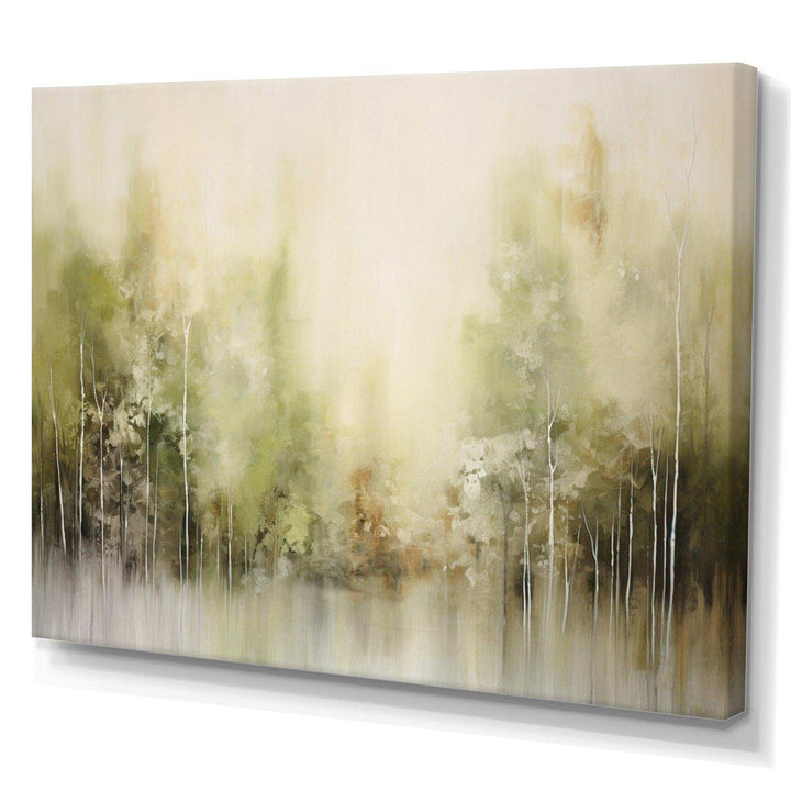 Beige Ethereal Forest I - Modern Living Room Wall Decor