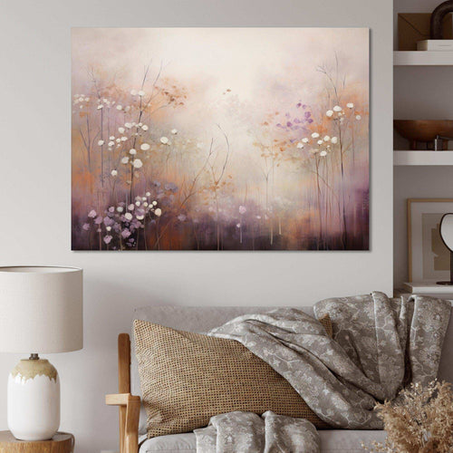 Beige Ethereal Forest II - Modern Bedroom Wall Art
