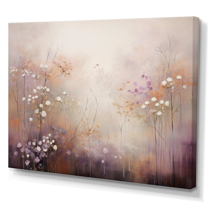 Beige Ethereal Forest II - Modern Bedroom Wall Art