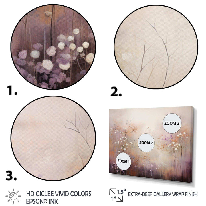 Beige Ethereal Forest II - Modern Bedroom Wall Art