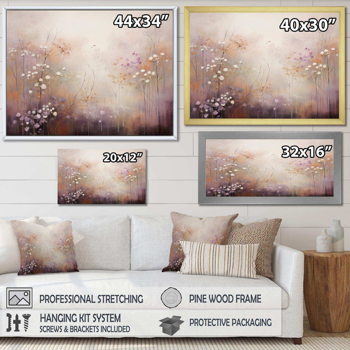 Beige Ethereal Forest II - Modern Bedroom Wall Art