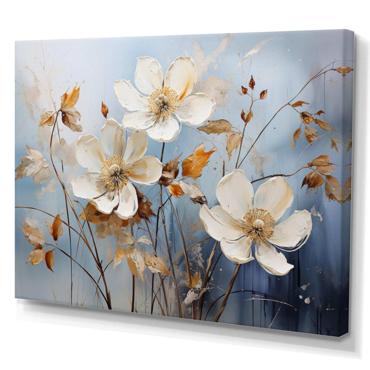 Blue Muted Botanicals I - Modern Bedroom Wall Art