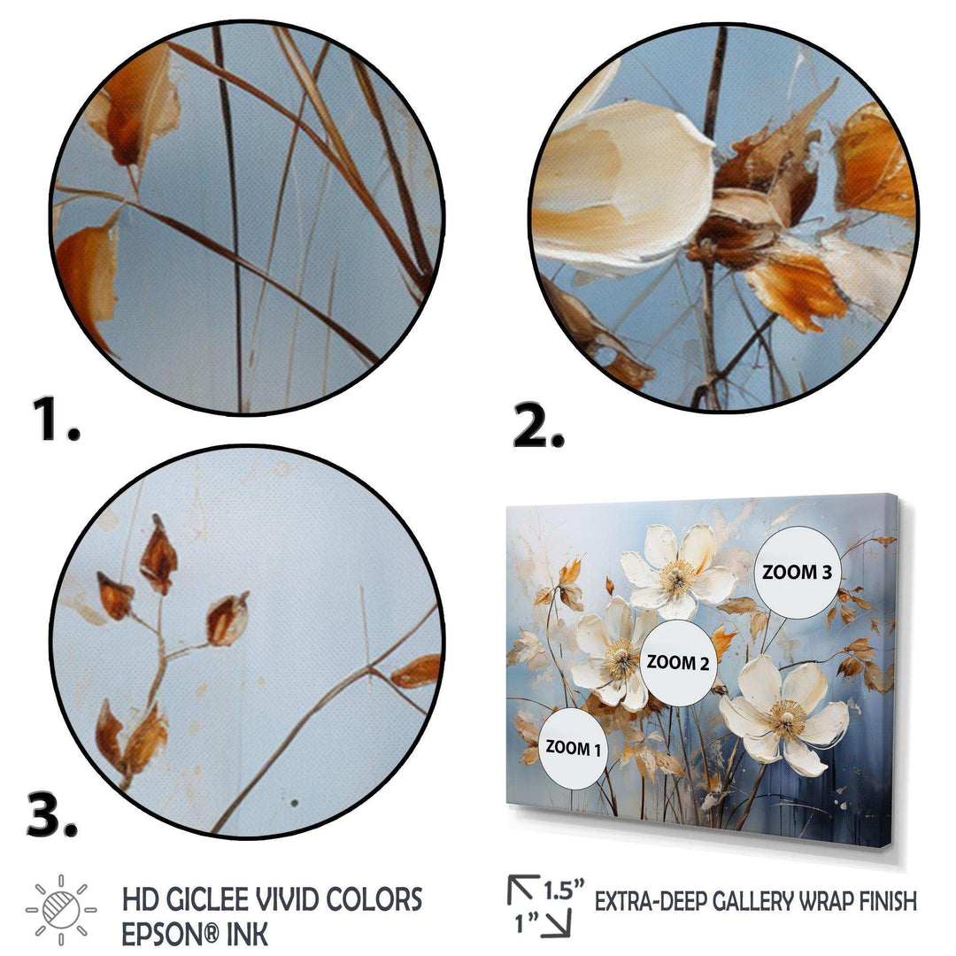 Blue Muted Botanicals I - Modern Bedroom Wall Art