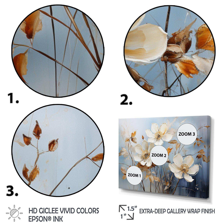 Blue Muted Botanicals I - Modern Bedroom Wall Art