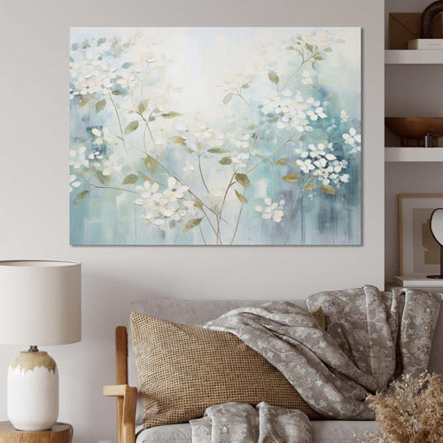 Blue Tranquil Gardens I - Modern Living Room Wall Decor