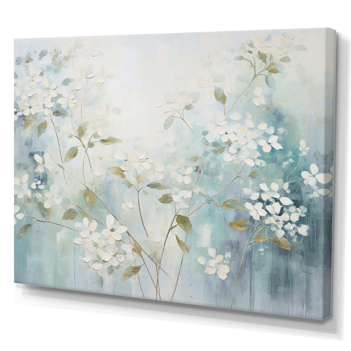 Blue Tranquil Gardens I - Modern Living Room Wall Decor