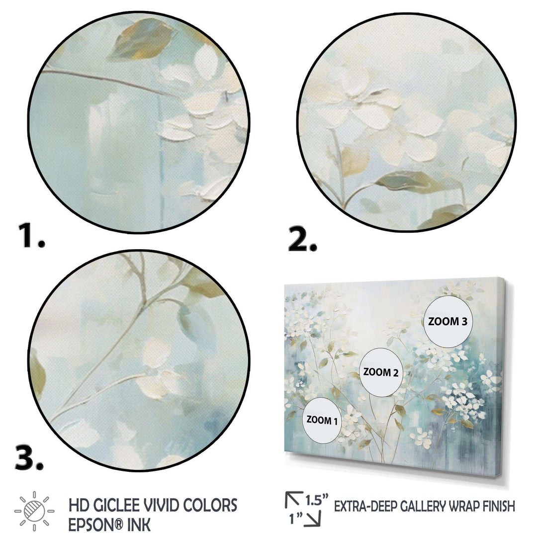 Blue Tranquil Gardens I - Modern Living Room Wall Decor