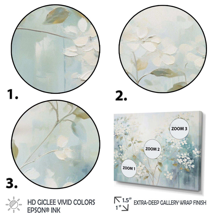 Blue Tranquil Gardens I - Modern Living Room Wall Decor