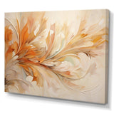 Beige Yellow Whirling Leaves I