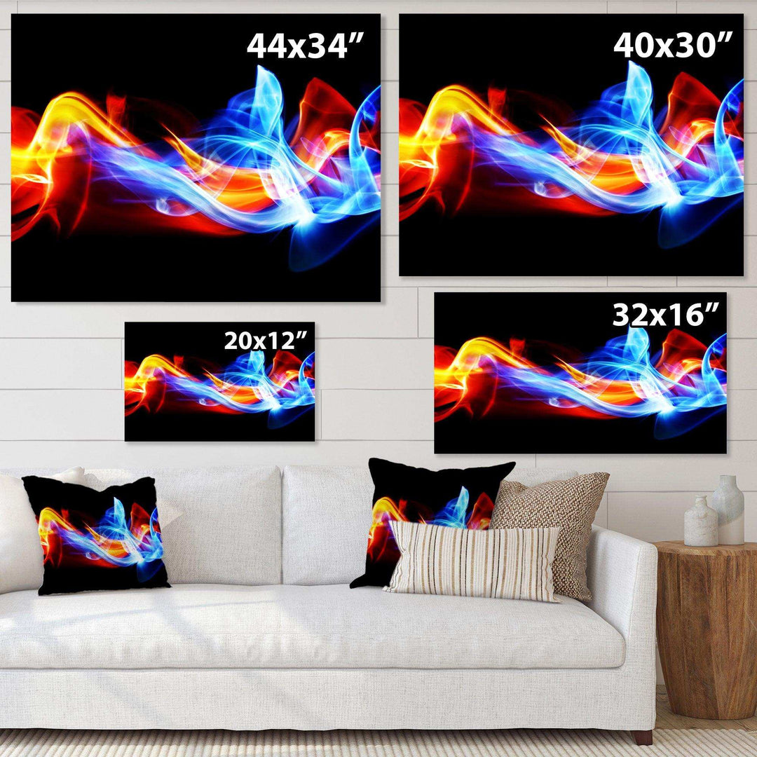 Fire and Ice - Modern Bedroom Wall Art