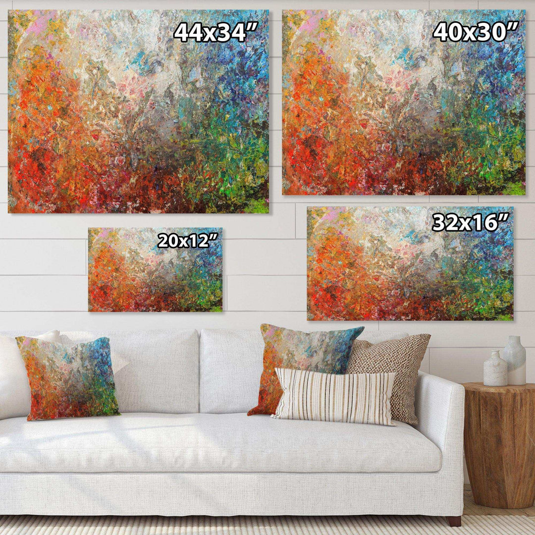 Board Stained Abstract Art - Modern Living Room Wall Decor
