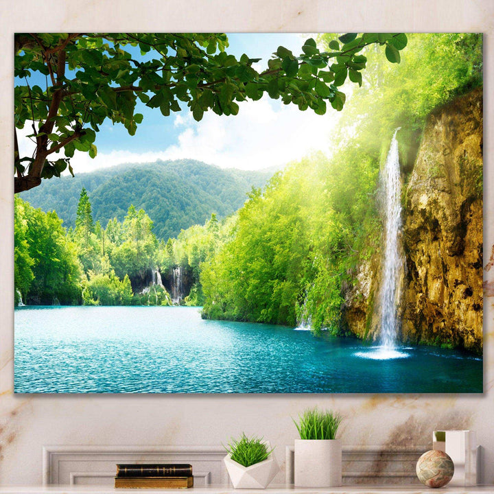 Waterfall in Deep Forest