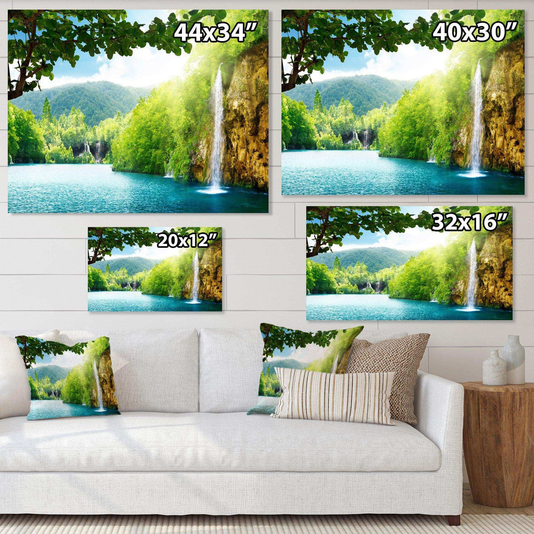 Waterfall in Deep Forest