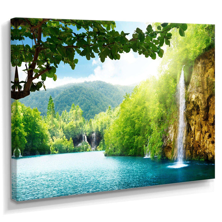Waterfall in Deep Forest