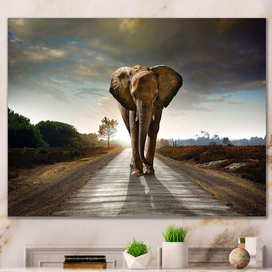 Single Walking Elephant