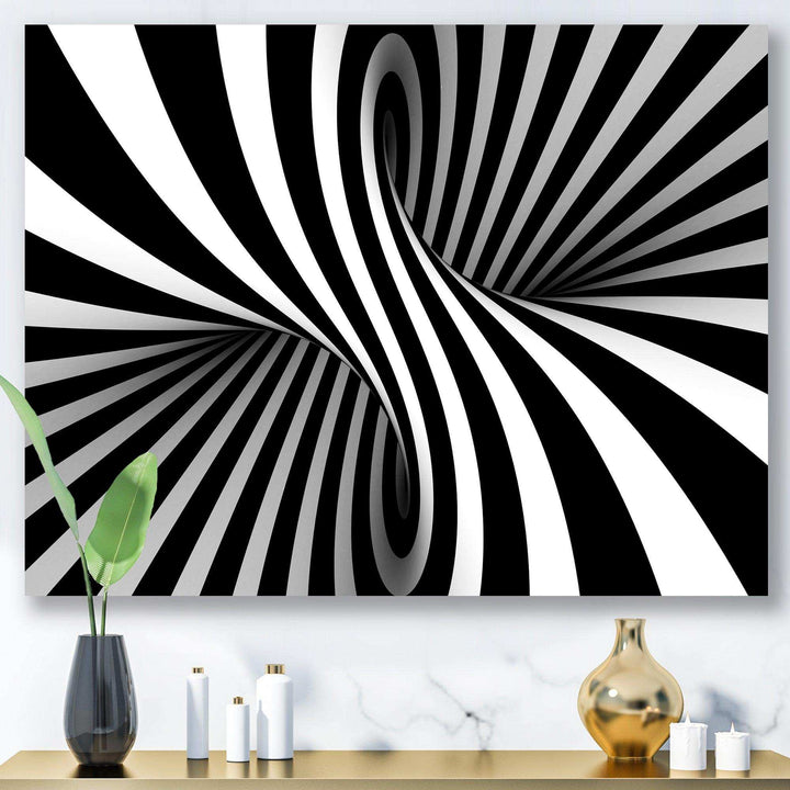 Black and White Spiral - Modern Bedroom Wall Art