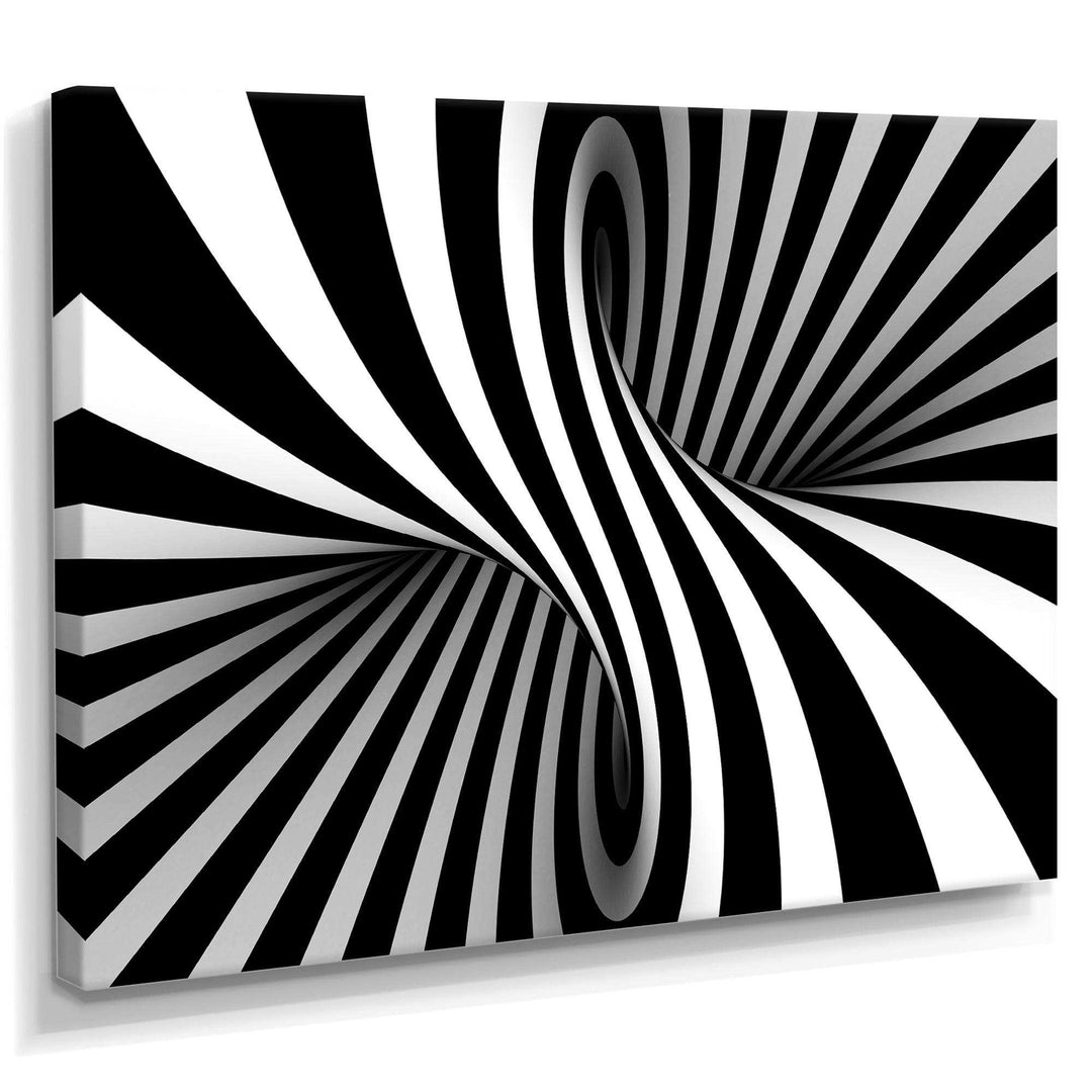 Black and White Spiral - Modern Bedroom Wall Art