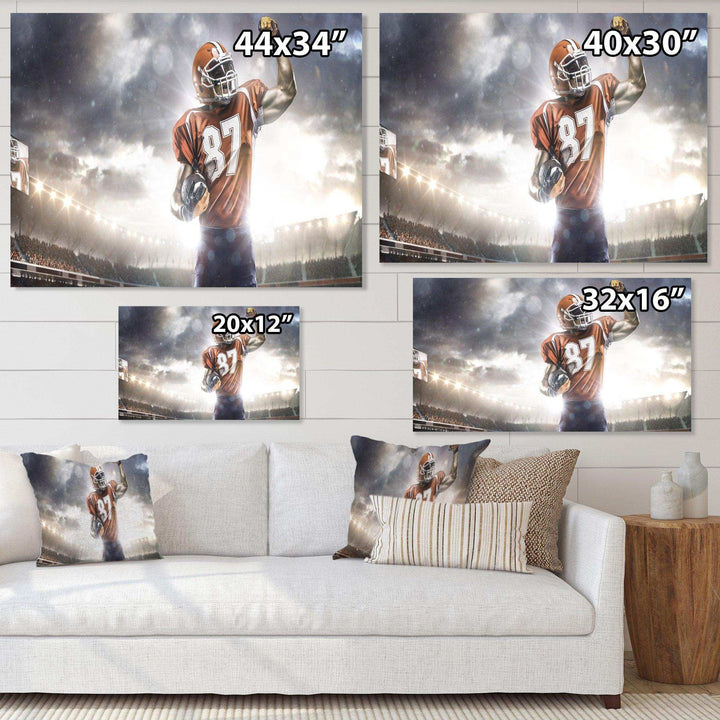 American Footballer on Stadium