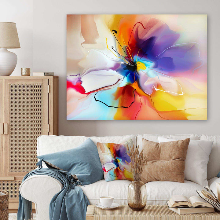 Creative Flower in Multiple Colors - Modern Bedroom Wall Art