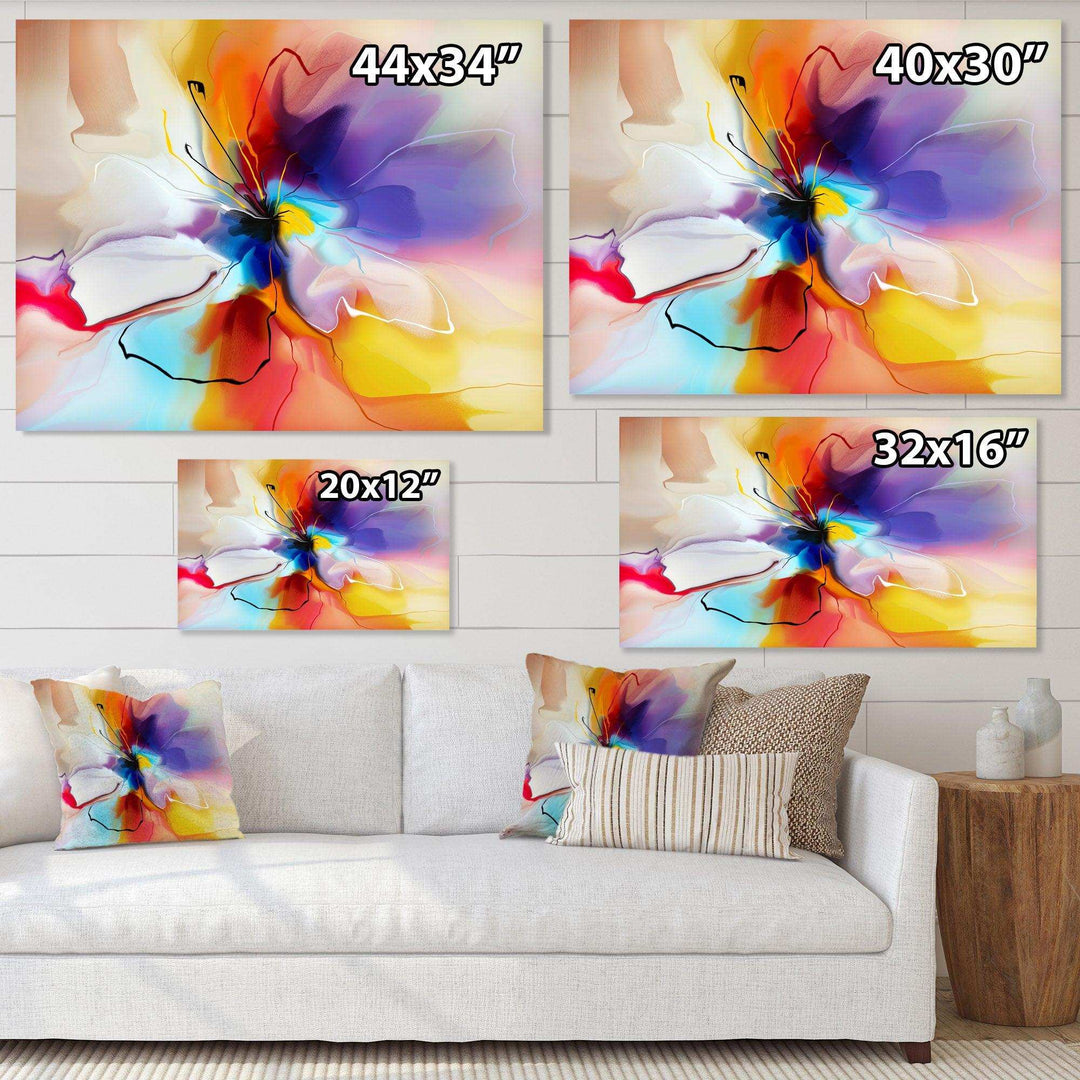 Creative Flower in Multiple Colors - Modern Bedroom Wall Art