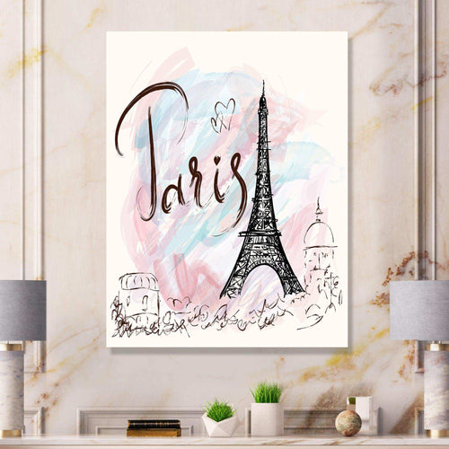 with Paris Eiffel Tower - French Country Living Room Wall Decor