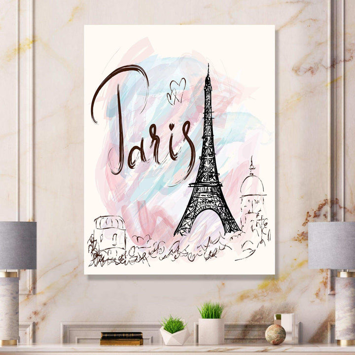 with Paris Eiffel Tower - French Country Living Room Wall Decor