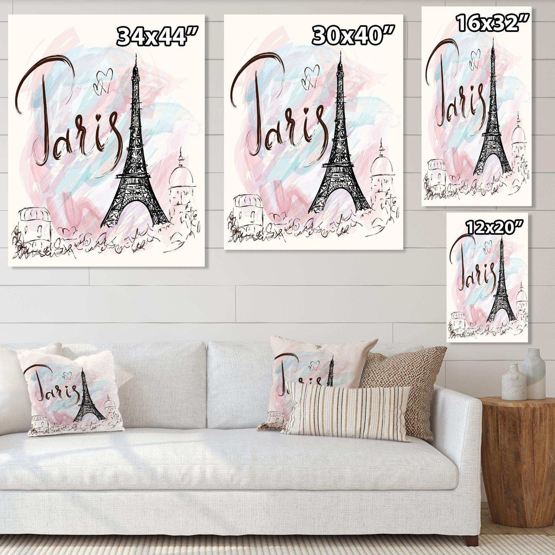 with Paris Eiffel Tower - French Country Living Room Wall Decor