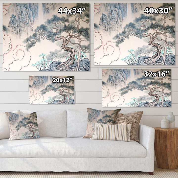 Chinese Blue Tree Art - Traditional Wall Art Prints