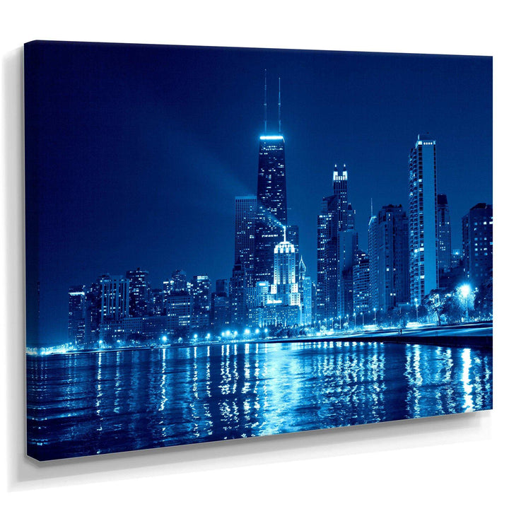 Blue Chicago Skyline Night