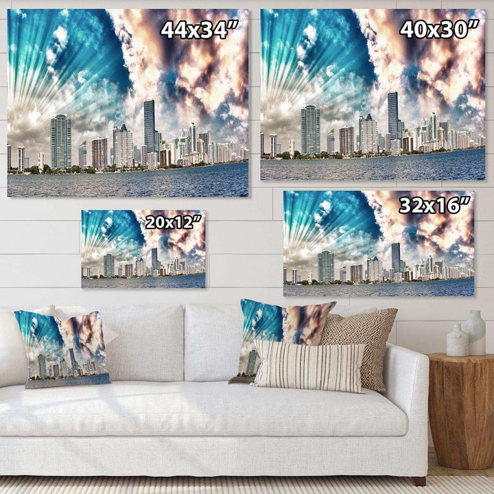 Miami Skyline with Clouds