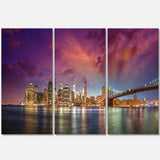 New York City Manhattan Skyline Red Multi-Panels
