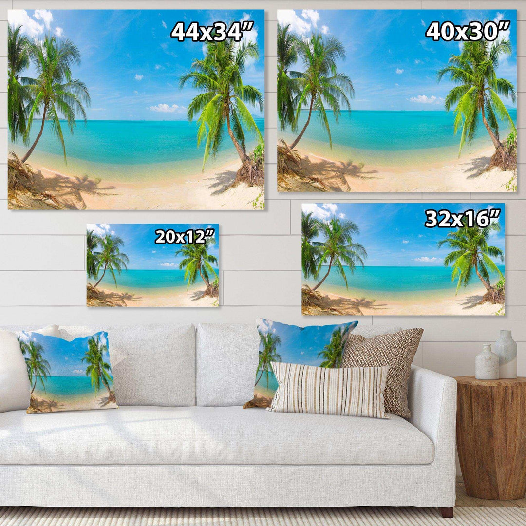 Tropical Beach with Coconut Trees