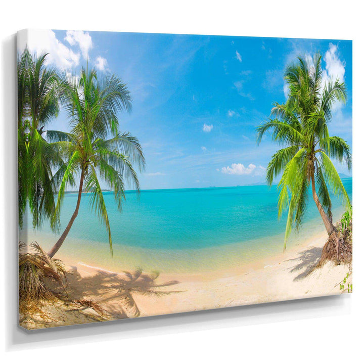 Tropical Beach with Coconut Trees