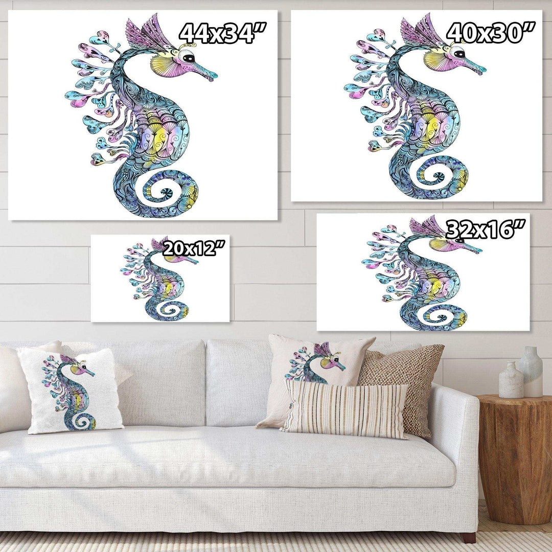 Colorful Seahorse Watercolor