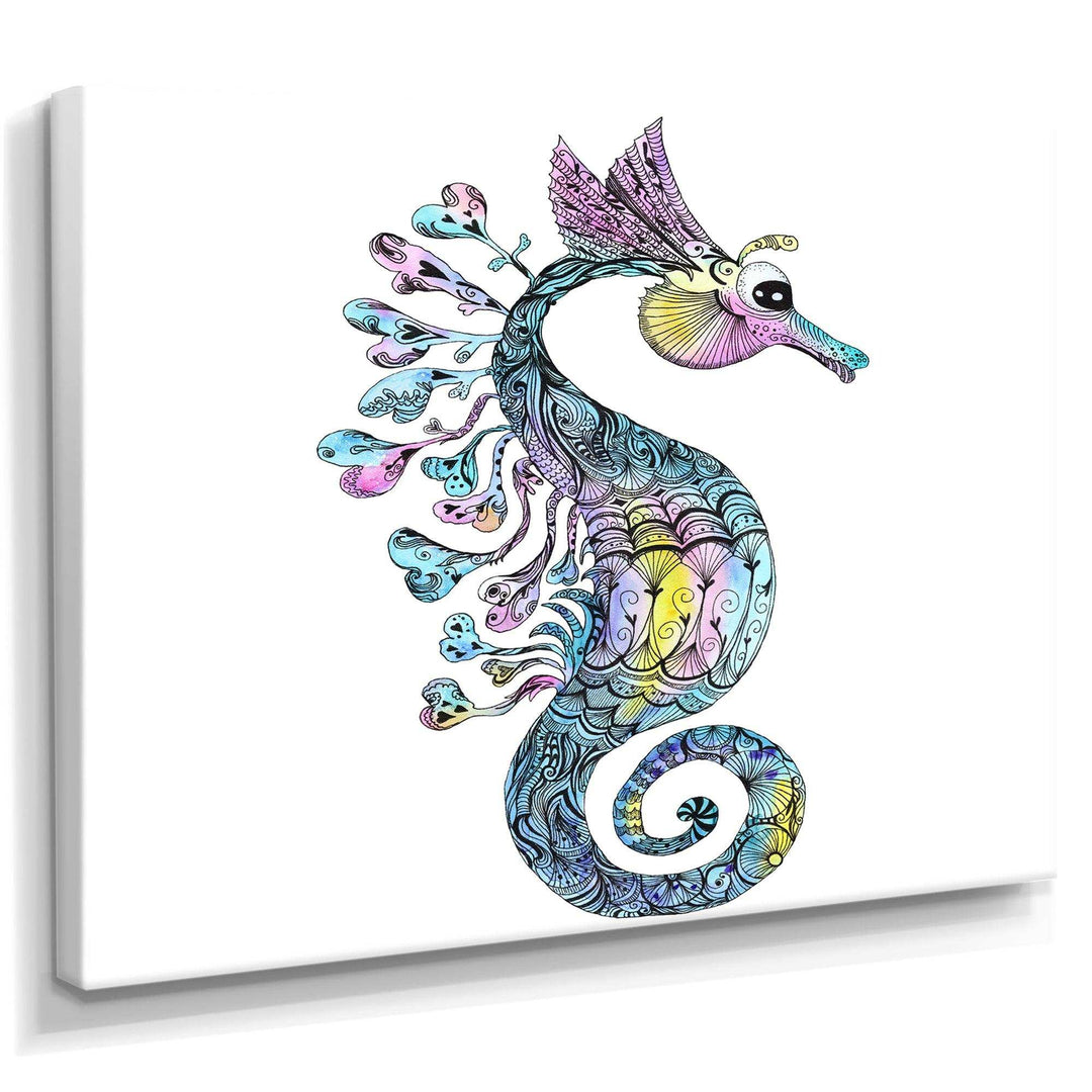 Colorful Seahorse Watercolor