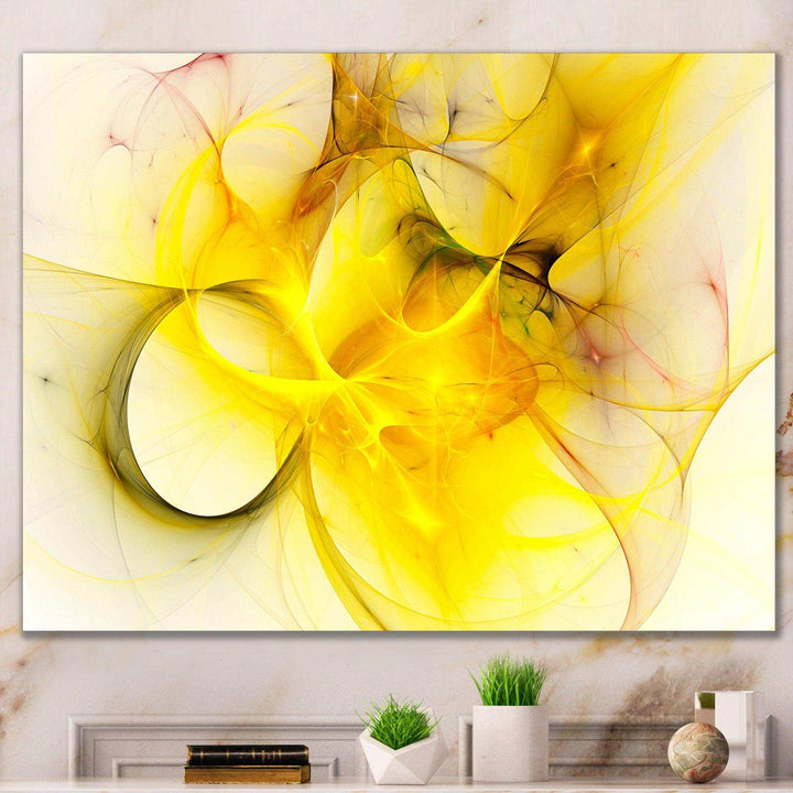 Light Yellow Nebula Star - Modern Wall Art Prints