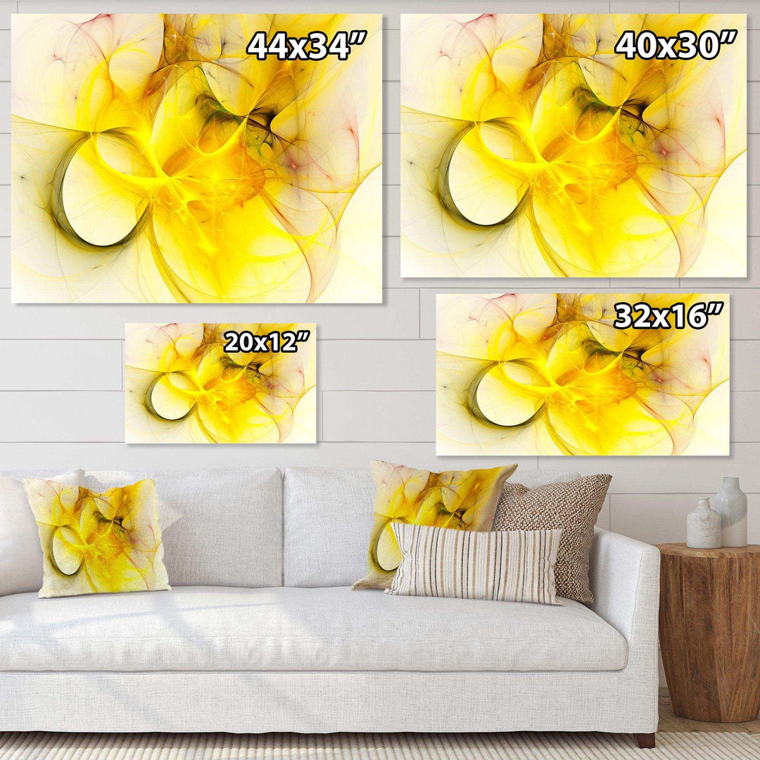 Light Yellow Nebula Star - Modern Wall Art Prints
