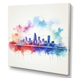 Abstract Sacramento City Skyline Canvas Canvas