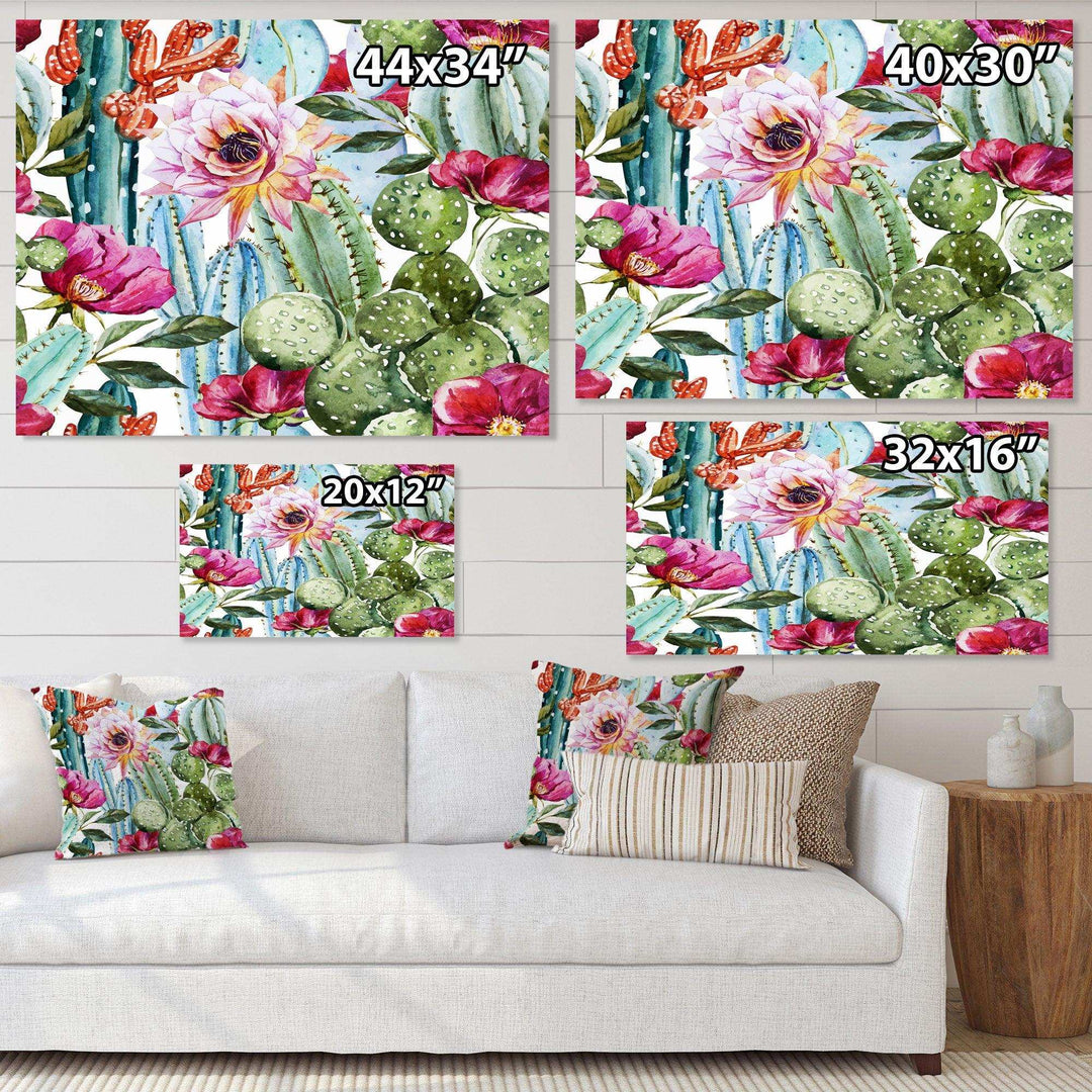 Cactus Pattern Watercolor