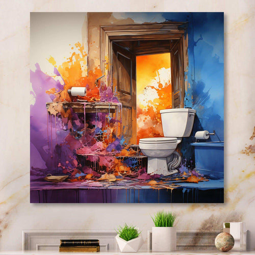 Abstract Harmony Toilet - Bohemian & Eclectic Bedroom Wall Art