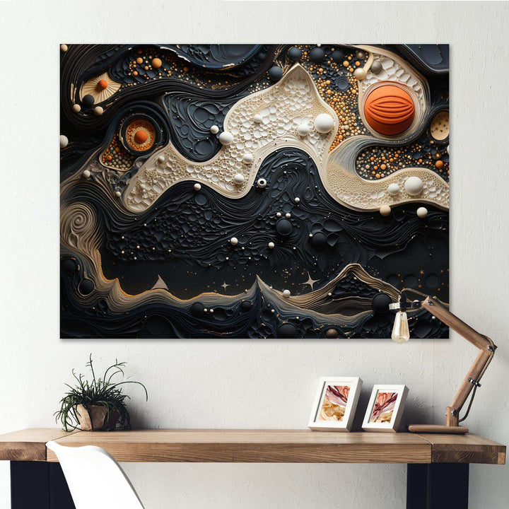 Blue White Tranquil Waters I - Modern Bedroom Wall Art