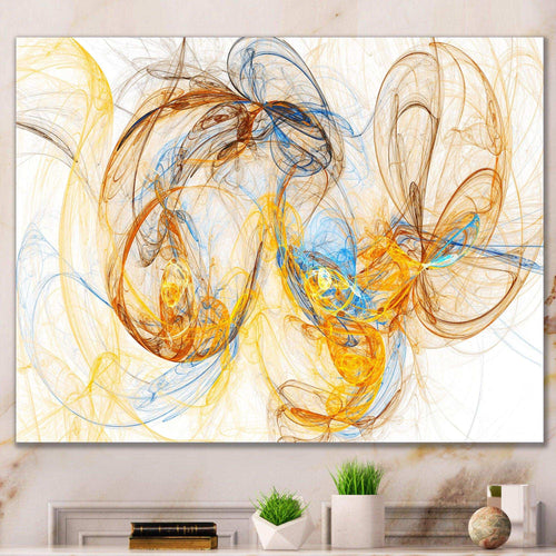 Billowing Smoke Yellow - Modern Canvas Wall Art